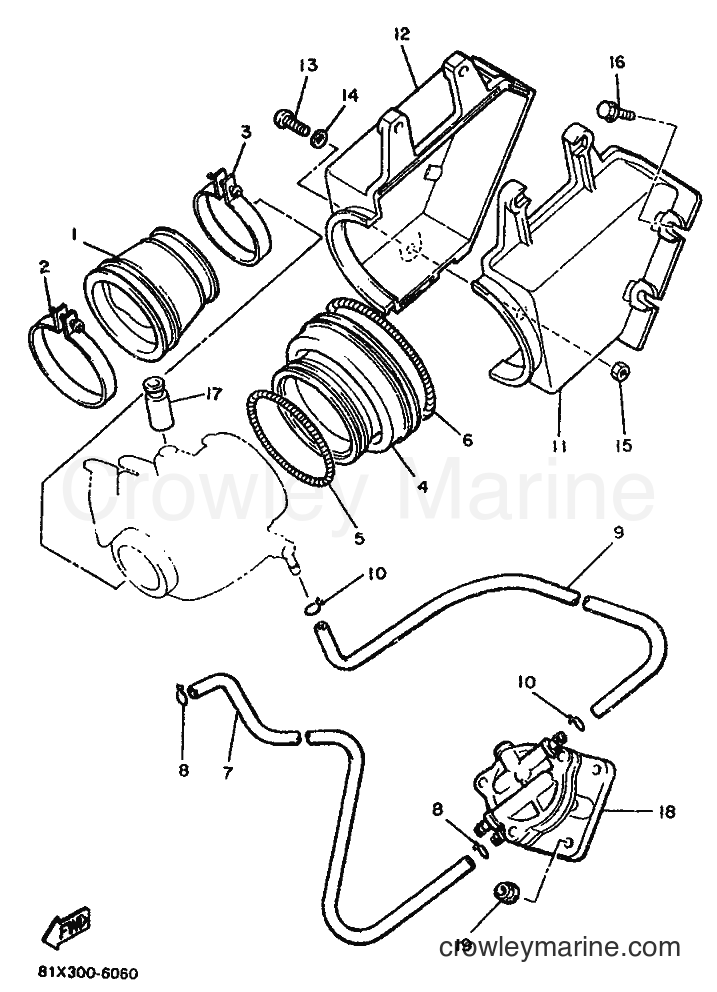 1996 Snowmobile BR250TK - BR250TK (81X) [999] - INTAKE