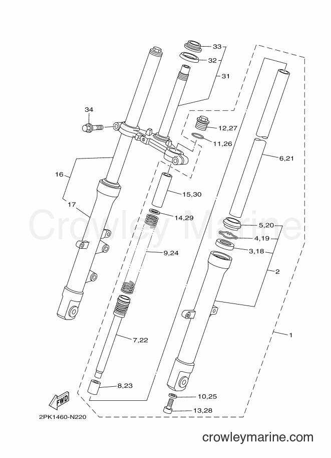 2015 Sport Bike YZF-R15 - YZF-R15 (2PK3) [010] - FRONT FORK