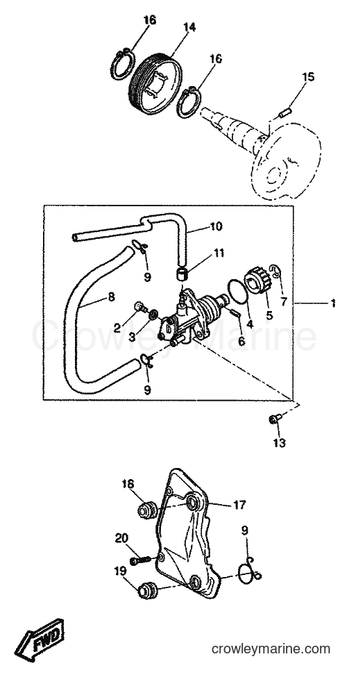 1998 Scooter YQ50 - YQ50 (5CK2) [010] - OIL PUMP