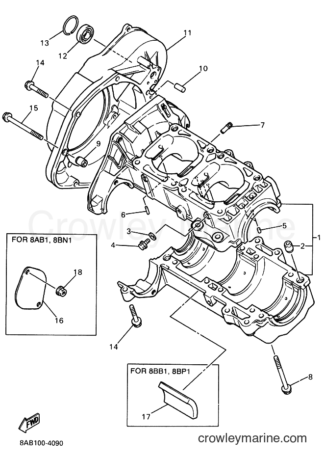 Yamaha Motors VX500E (8BP1) [020] - CRANKCASE