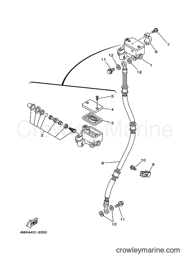 2000 Street Bike V120JR-S - V120JR-S (4MA5) [010] - FRONT MASTER CYLINDER 2