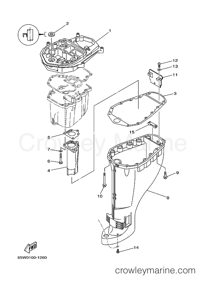 Yamaha Motors F25A (65W0) [390] - UPPER CASING