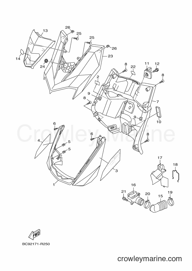 2016 Scooter YW125G - YW125G (BC92) [010] - LEG SHIELD