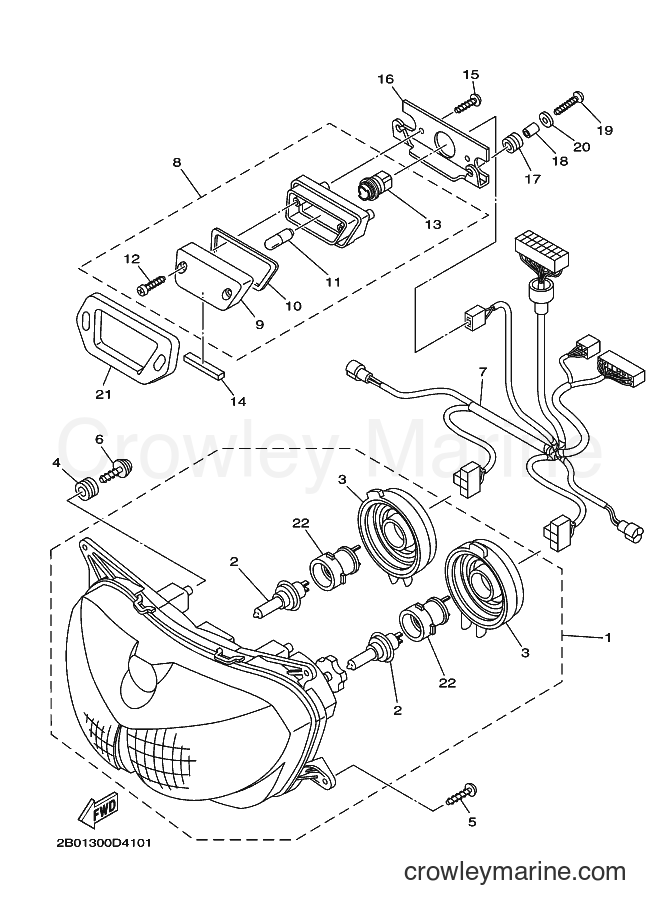 2006 Street Bike TDM900A - TDM900A (2B02) [080] - HEADLIGHT