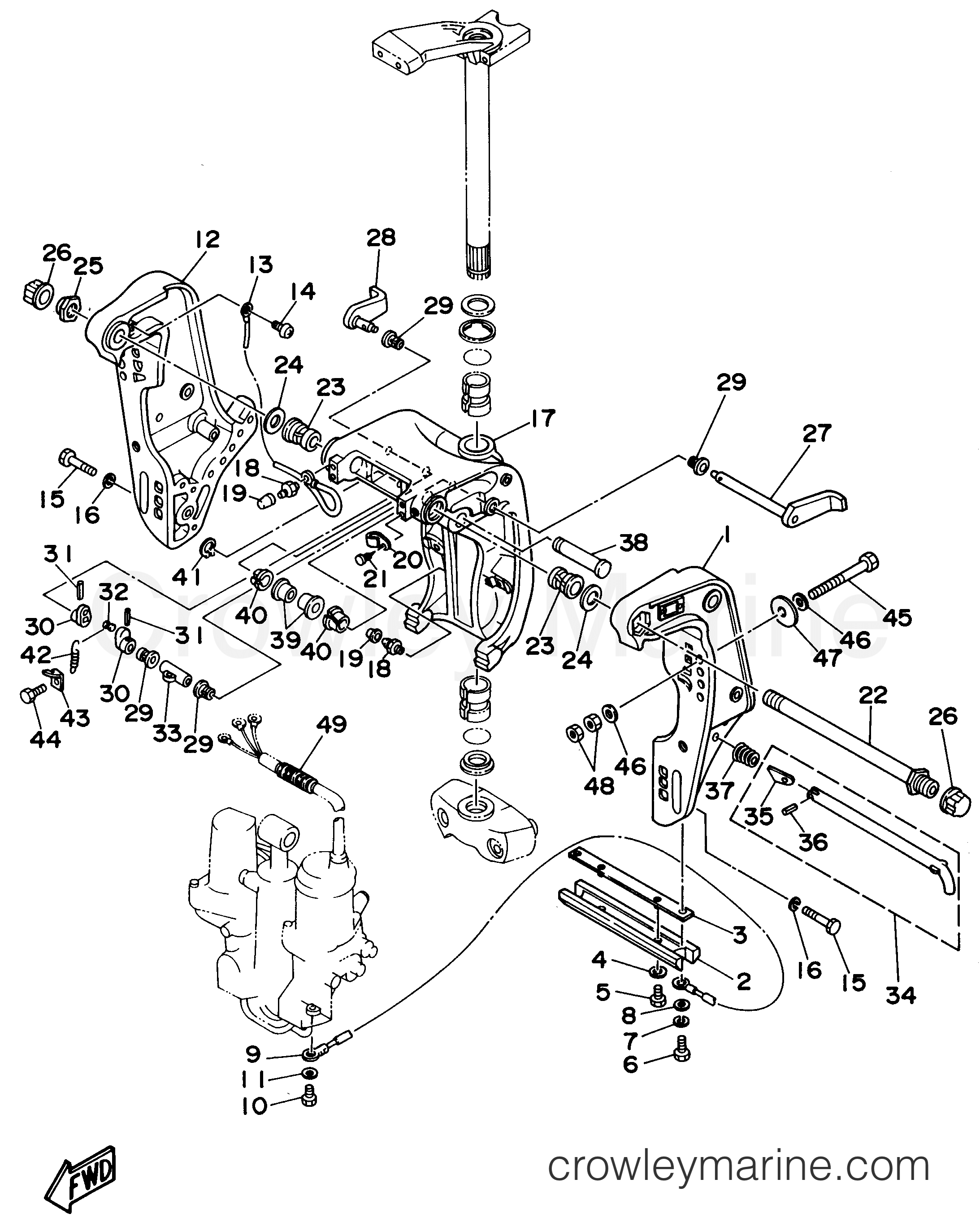 Yamaha Motors 90TJRU - BRACKET 1