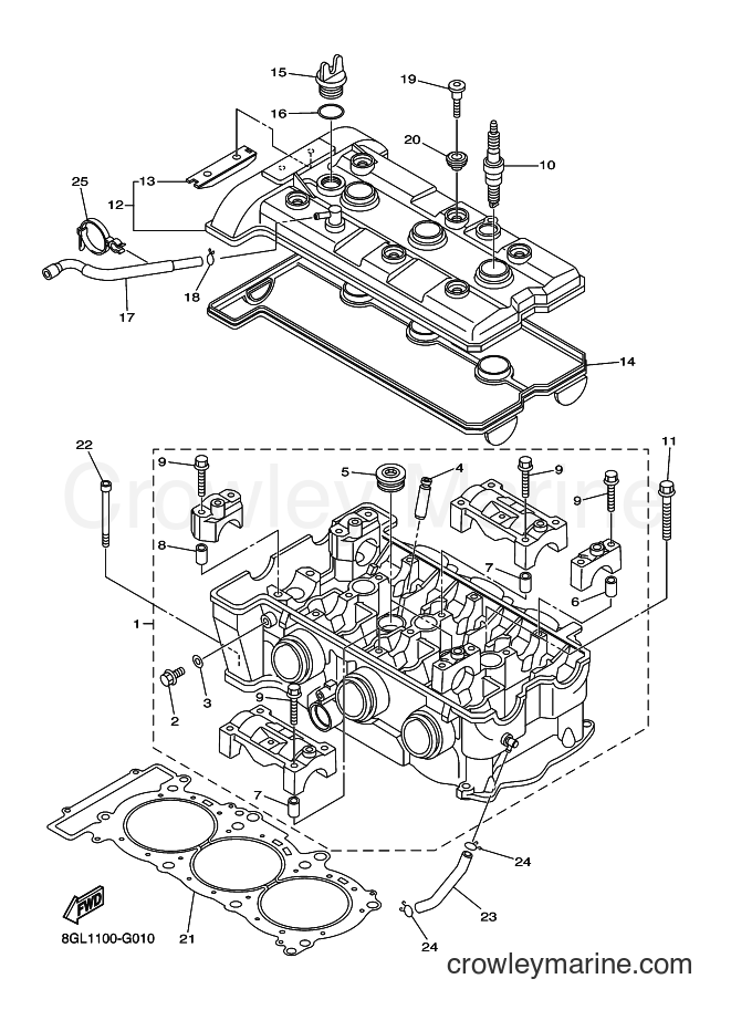 2008 Snowmobile RFX10R - RFX10R (8GL2) [010] - CYLINDER HEAD