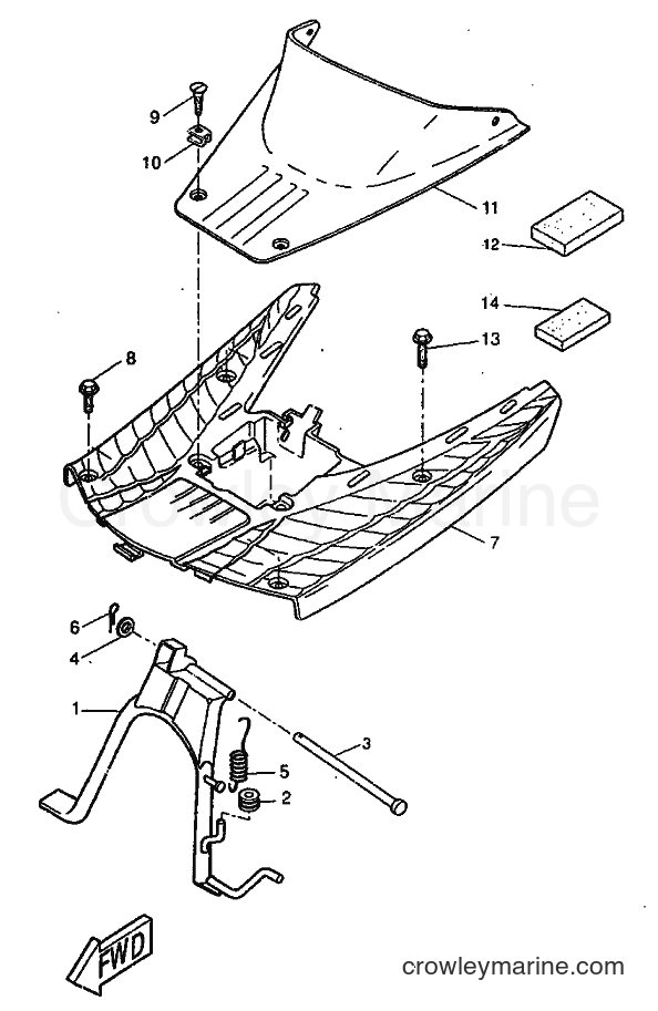 1998 Scooter CW50RS - CW50RS (4WB3) [010] - STAND & FOOTREST
