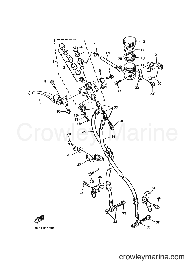 Yamaha Motors YZF750R (4HY6) [010] - FRONT MASTER CYLINDER