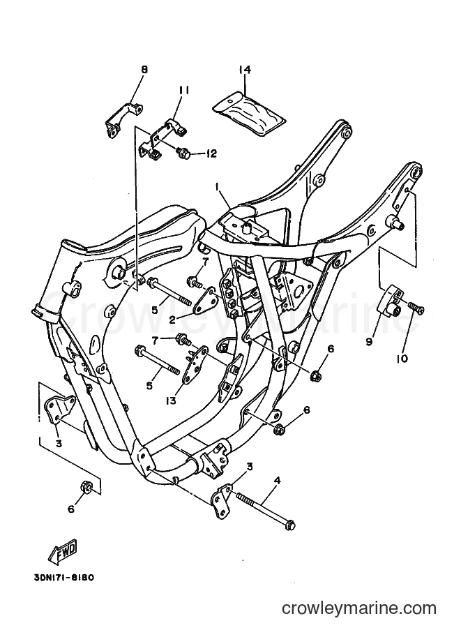 Yamaha Motors XV250 (3DN2) [010] - FRAME
