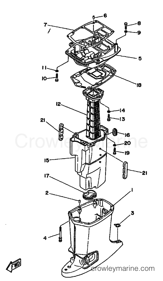 Yamaha Motors 70B (6H3) [999] - UPPER CASING