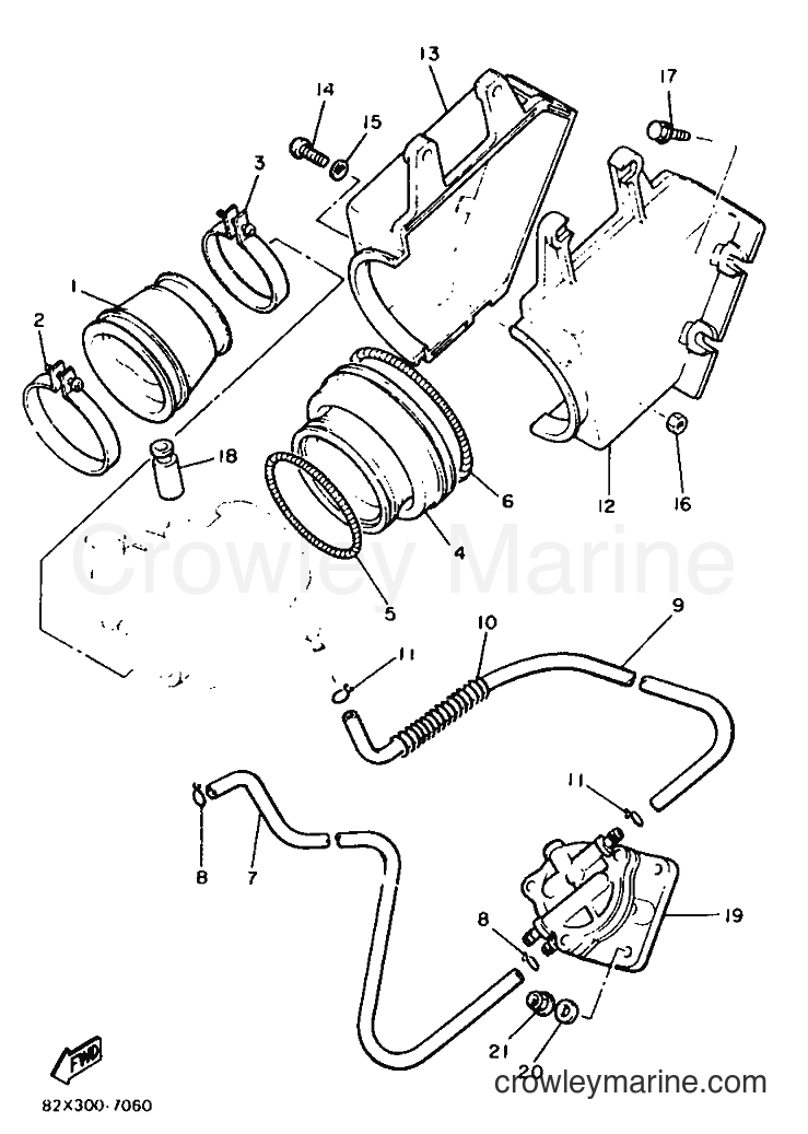 1997 Snowmobile BR250TL - BR250TL (82X) [999] - INTAKE