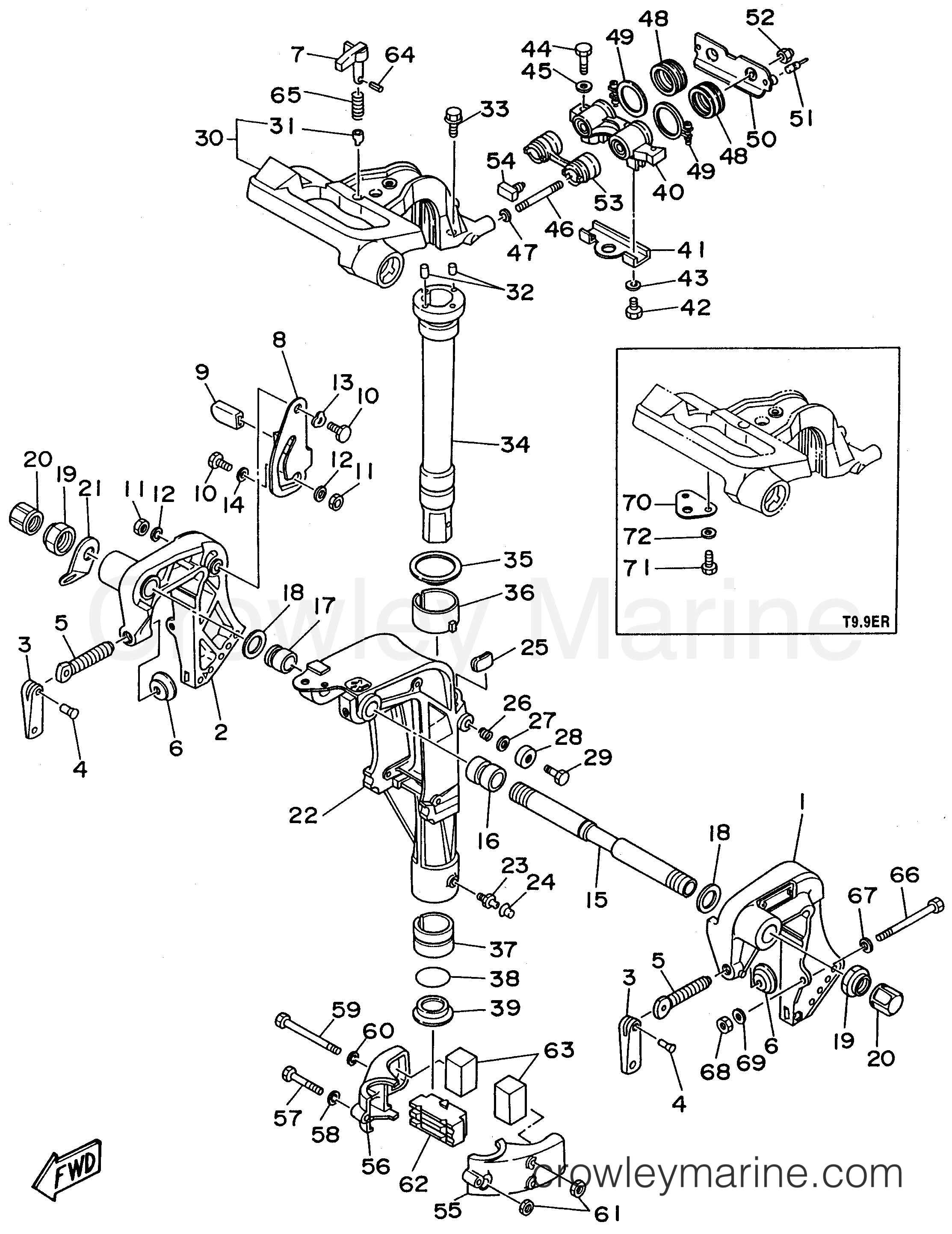 Yamaha Motors T9.9ELRW - BRACKET 1