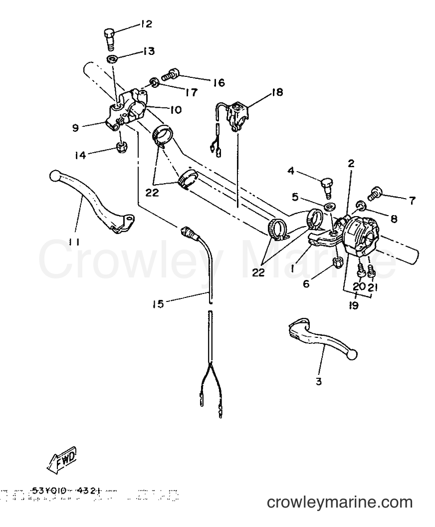 1988 Dirt Bike TY250 - TY250 (59N) [99A] - HANDLE SWITCH & LEVER