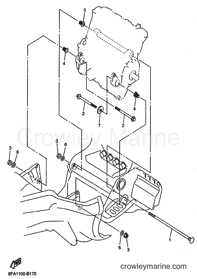 Yamaha Motors RX10M (8EP2) [010] - ENGINE BRACKET