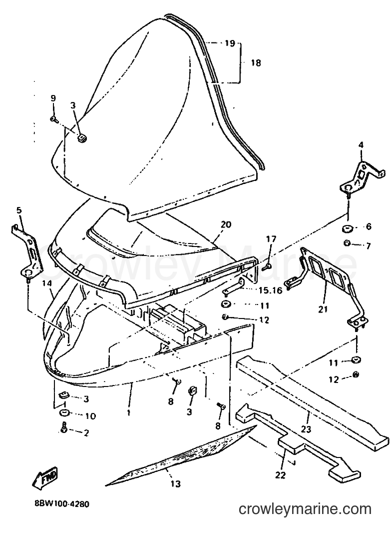 Yamaha Motors VX750ST (8BX1) [020] - WINDSHIELD