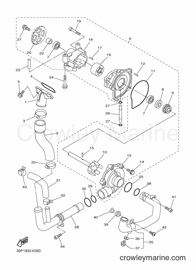 Yamaha Motors FZ8-S (42P2) [010] - WATER PUMP