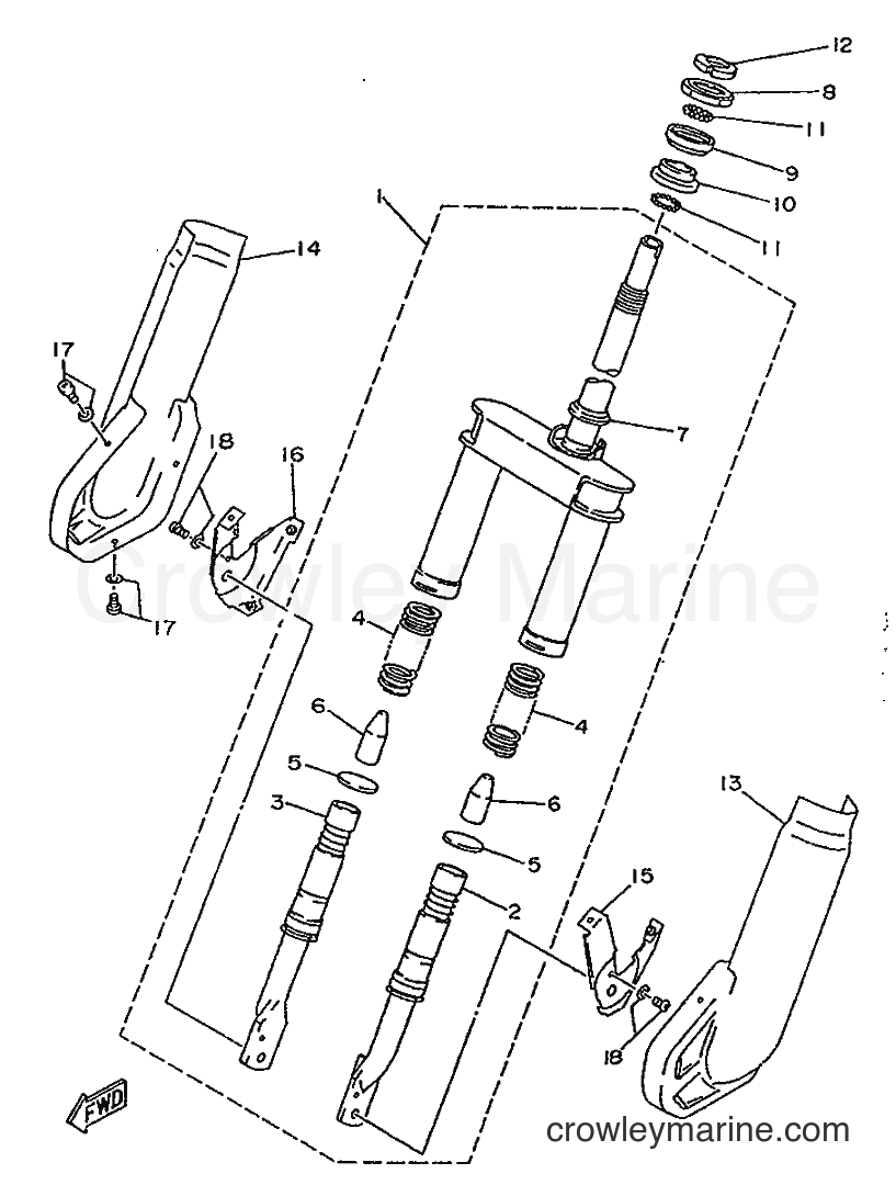 1996 Scooter YA50F - YA50F (4SN2) [999] - FRONT FORK