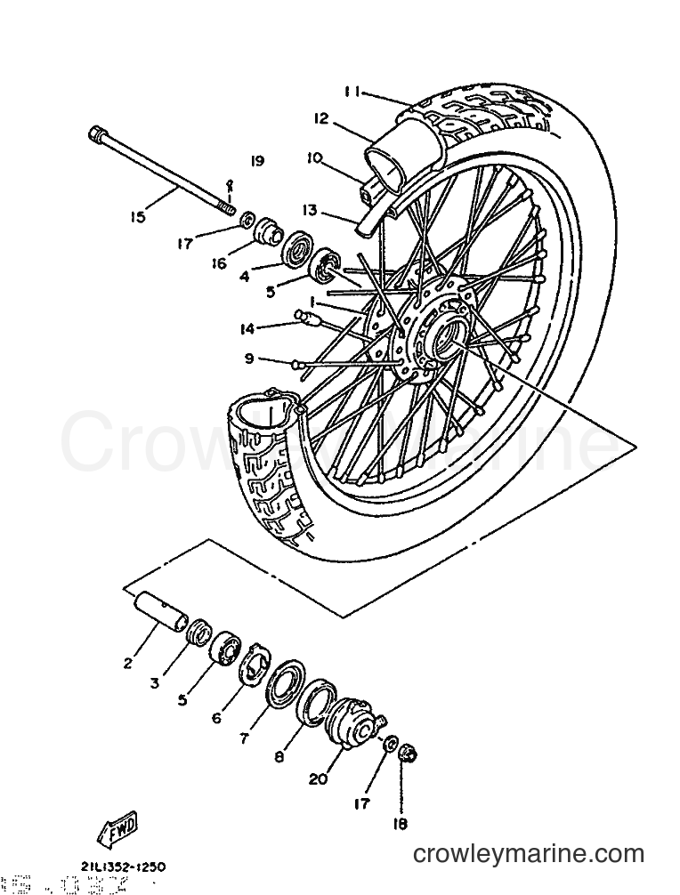 1992 Street Bike SR250 - SR250 (3TH3) [010] - FRONT WHEEL