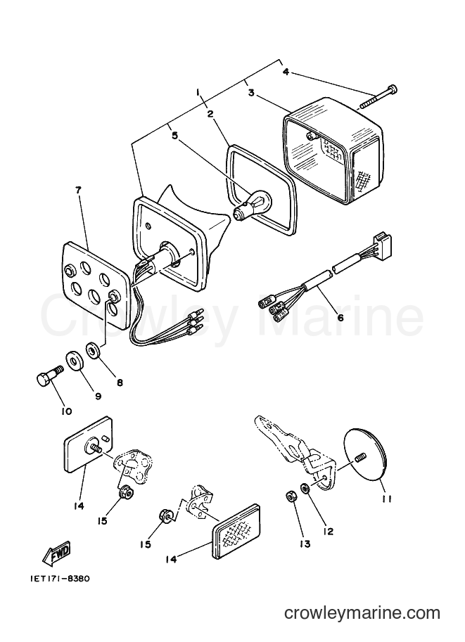 2001 Dirt Bike XT350 - XT350 (5LJ3) [010] - TAILLIGHT
