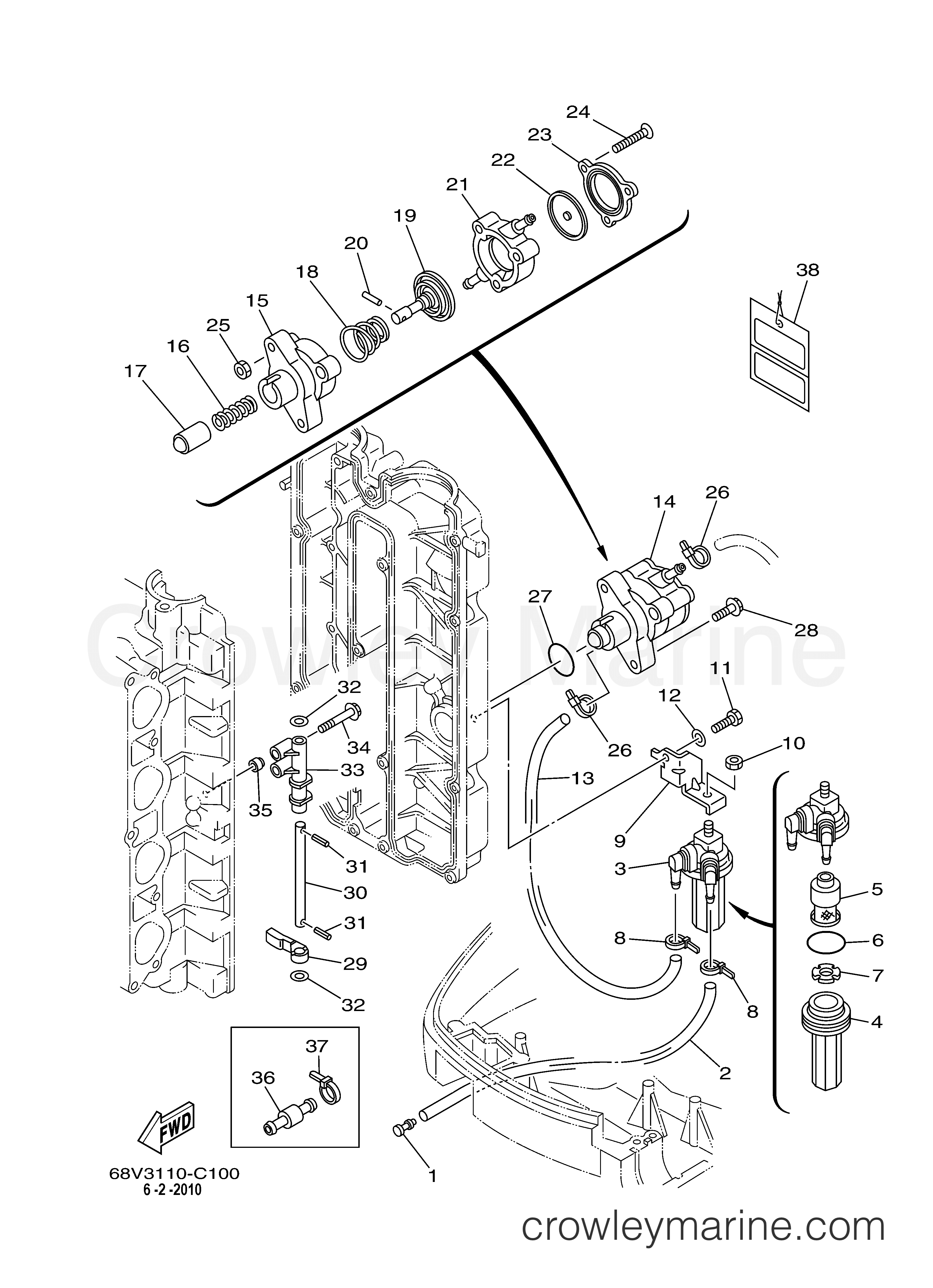 Yamaha Motors F115TLRD - FUEL 1