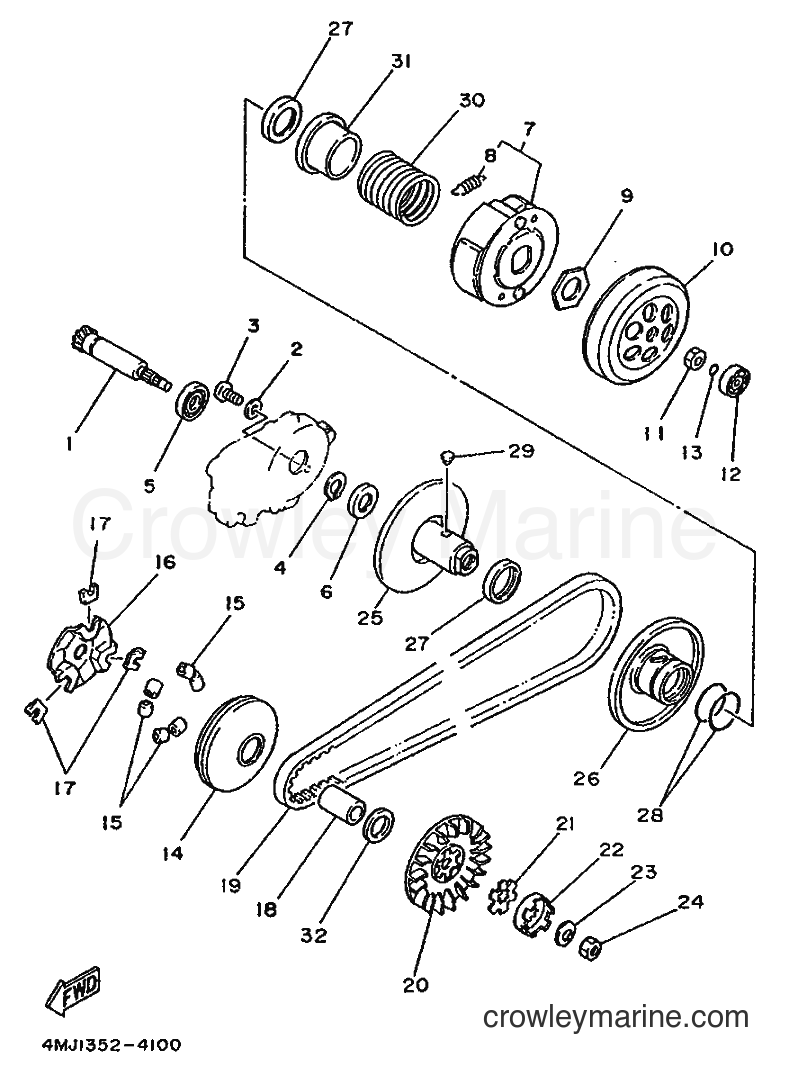 1994 Scooter YA50S - YA50S (4MJ4) [999] - CLUTCH