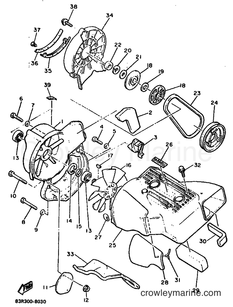 1990 Snowmobile VK540P - VK540P (85R2) [999] - AIR SHROUD & FAN