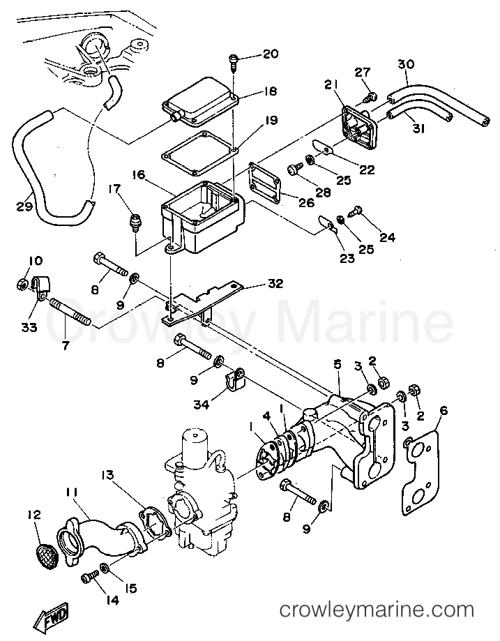 Yamaha Motors T9.9ELRS - INTAKE