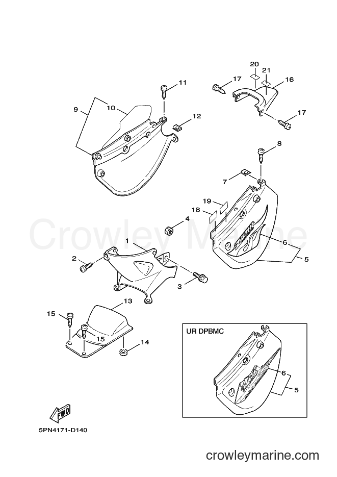 2005 Scooter YW50 - YW50 (5PN4) [010] - SIDE COVER