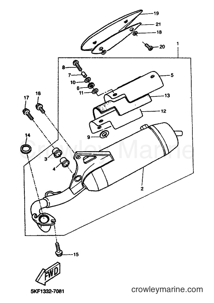 2000 Scooter YQ50L - YQ50L (5KF7) [010] - EXHAUST