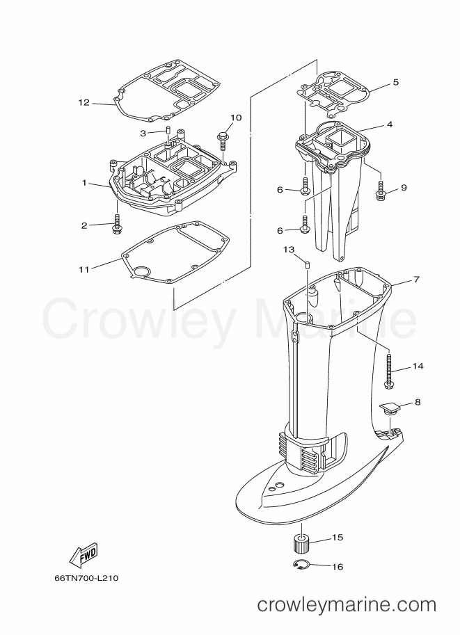 Yamaha Motors 40XWTL (66TP) [300] - UPPER CASING