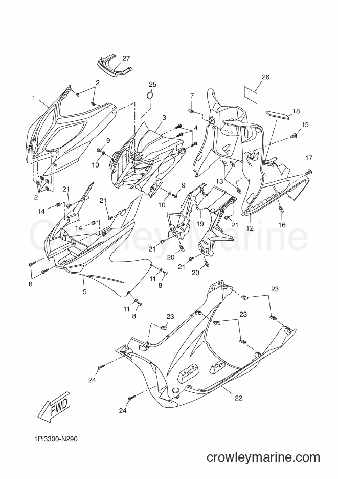 Yamaha Motors NS50N (1PL3) [050] - LEG SHIELD