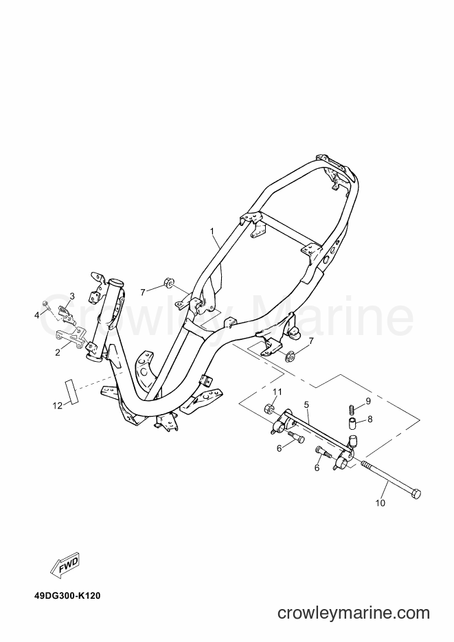 Yamaha Motors CS50 (2ADF) [010] - FRAME