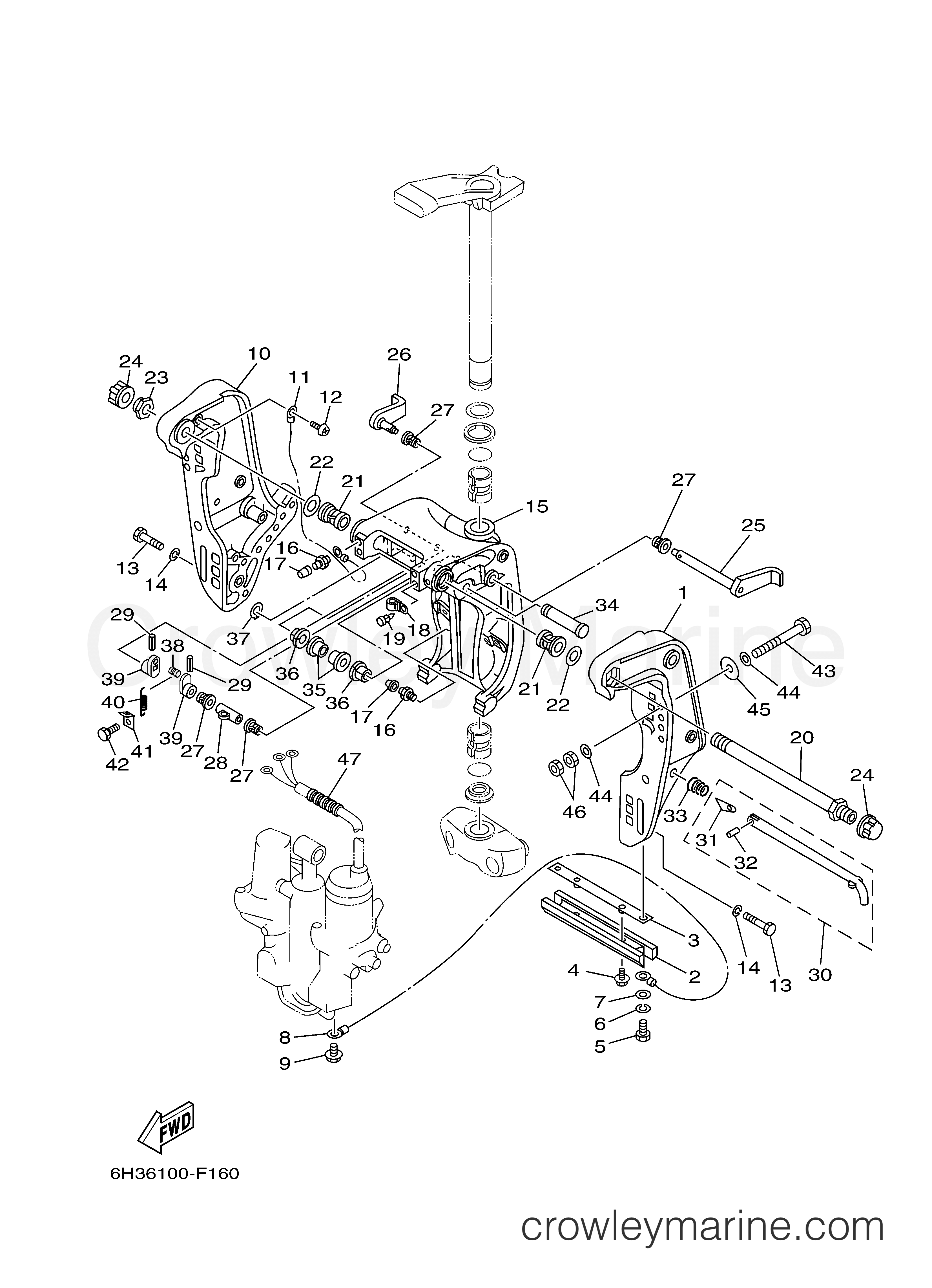 Yamaha Motors 70TLR - BRACKET 1