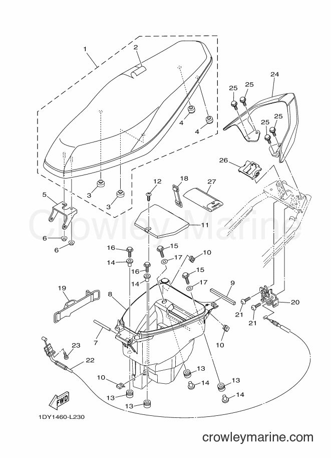 2013 Scooter T115FSEC - T115FSEC (1DY3) [010] - SEAT