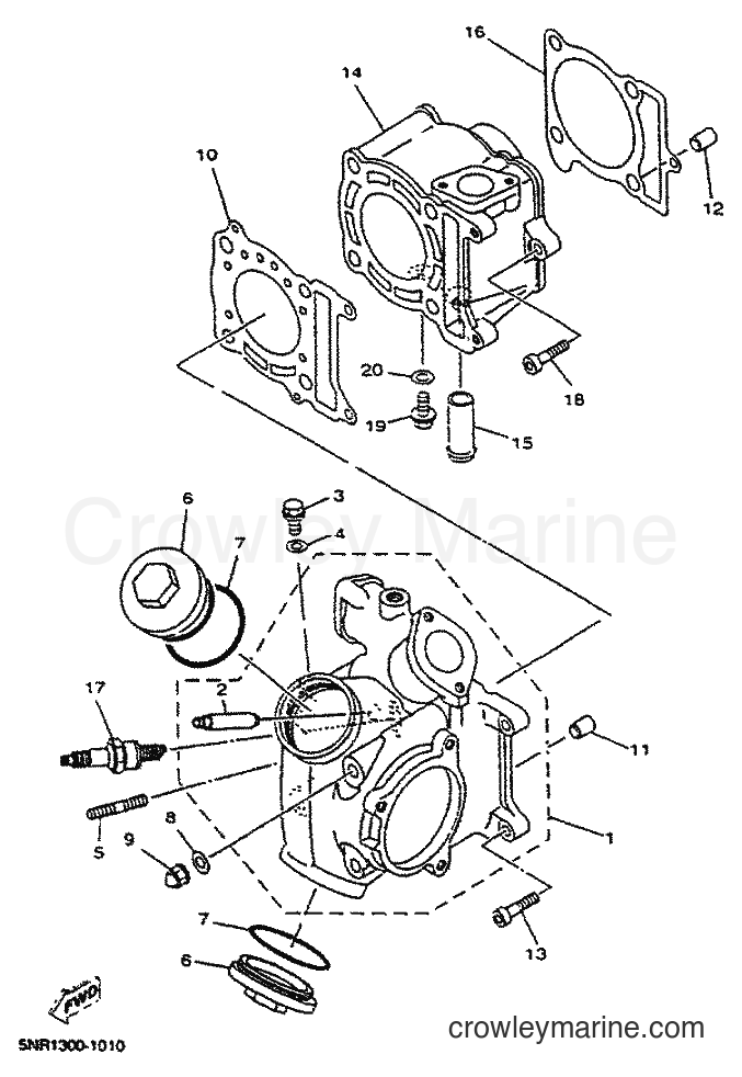 2001 Scooter YP150D - YP150D (5NS1) [010] - CYLINDER