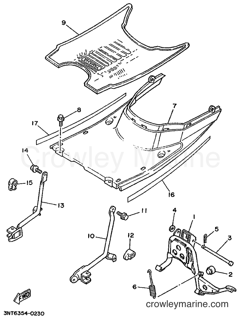 1990 Scooter CT50S - CT50S (3NT7) [999] - STAND & FOOTREST