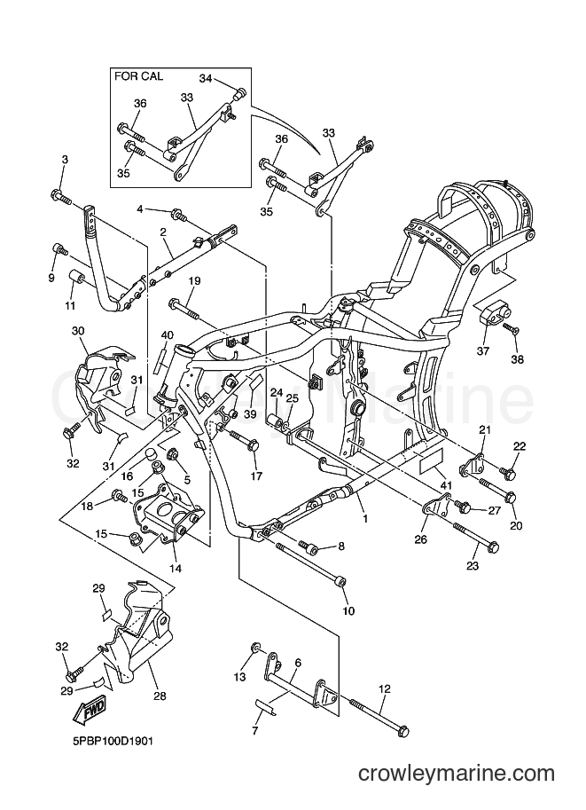 2005 Cruiser XVS1100 - XVS1100 (5PBS) [010] - FRAME