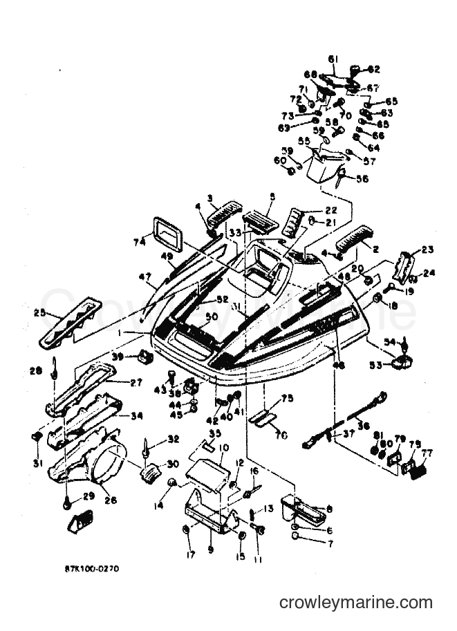 1990 Snowmobile XL540P - XL540P (87K1) [010] - SHROUD
