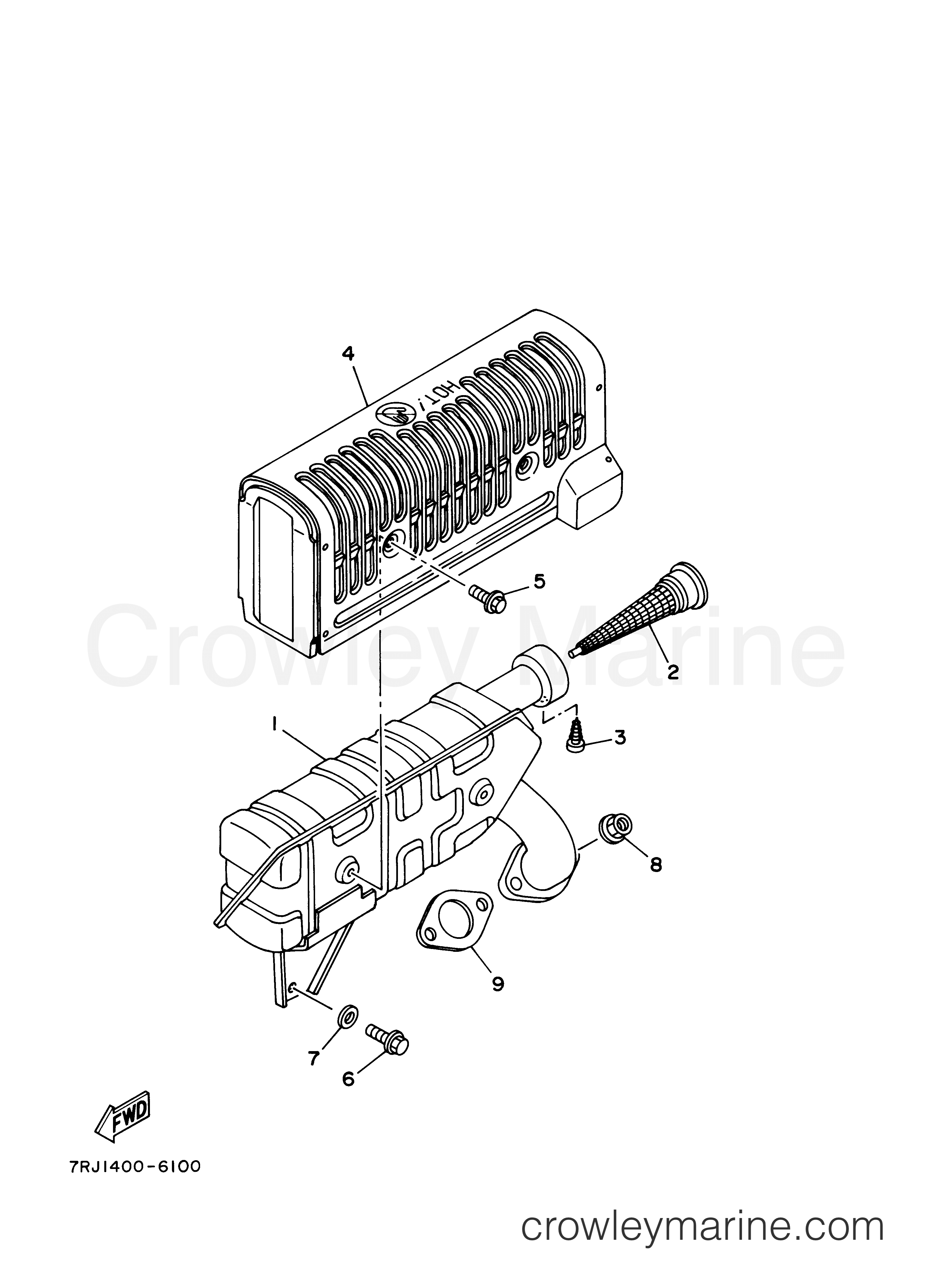 Yamaha Motors EF6600A - EXHAUST