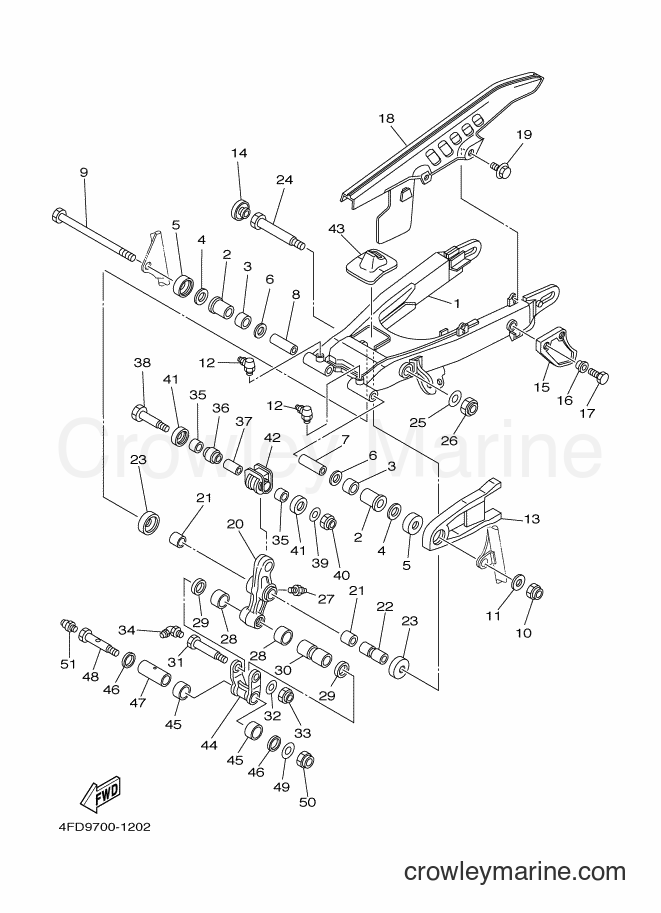 2006 Dirt Bike XT225 - XT225 (5RKE) [010] - REAR ARM