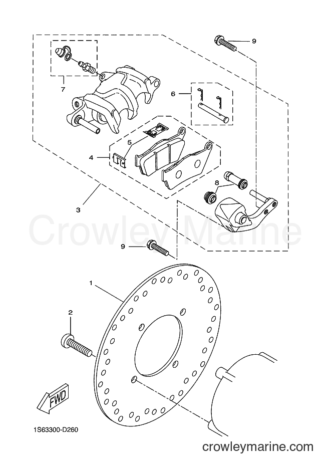 2004 Scooter VP300 - VP300 (1S61) [080] - REAR BRAKE CALIPER