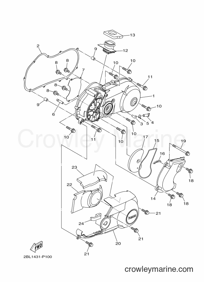 2017 Street Bike LTF125 - LTF125 (2BL9) [010] - CRANKCASE COVER 1