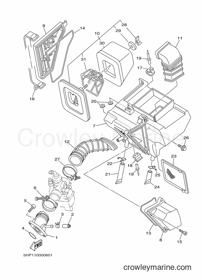 2003 Dirt Bike TT-R125LW - TT-R125LW (5HPH) [110] - INTAKE