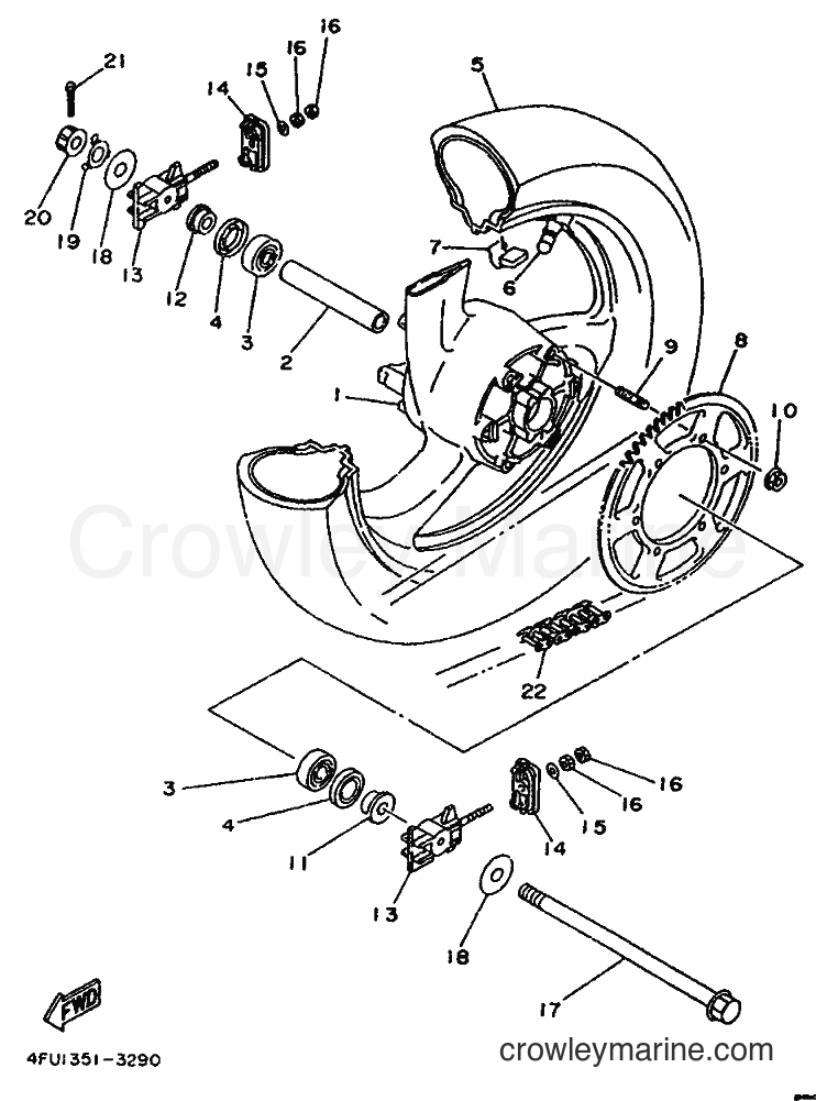 Yamaha Motors TDR125 (4FU2) [999] - REAR WHEEL