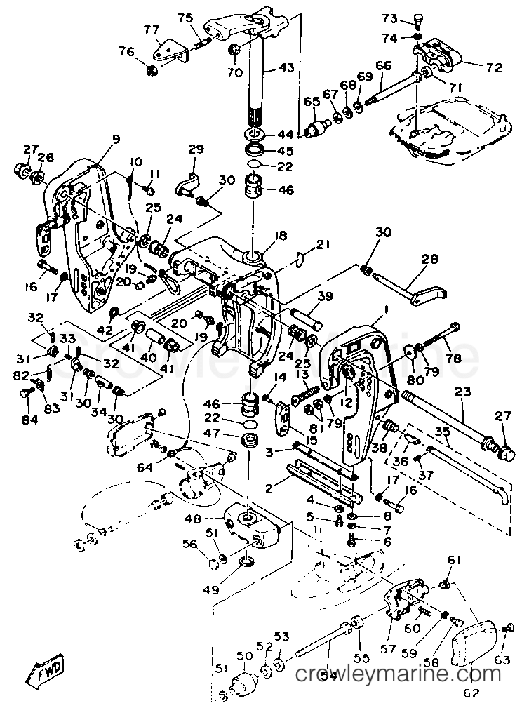Yamaha Motors C55TLRR - BRACKET 1