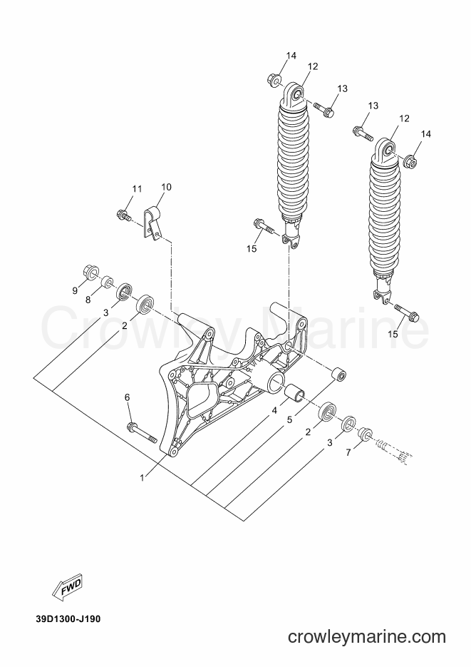 2012 Scooter YP125R - YP125R (39DB) [990] - REAR ARM & SUSPENSION