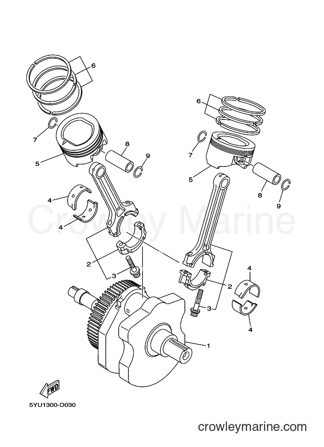 2007 Street Bike MT01 - MT01 (5YU8) [010] - CRANKSHAFT & PISTON