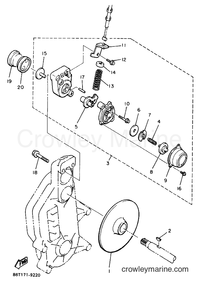 1993 Snowmobile EX570E - EX570E (8AW1) [010] - BRAKE