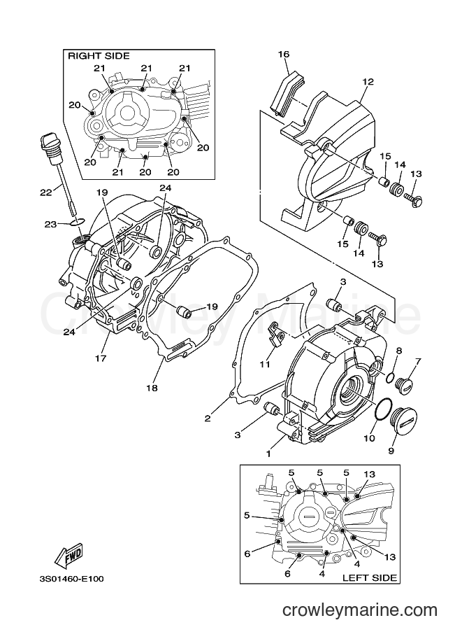 2006 Scooter T110LSE - T110LSE (4D71) [010] - CRANKCASE COVER 1