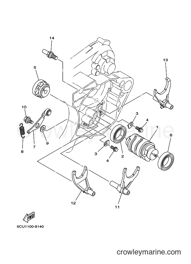 2000 Dirt Bike YZ250 - YZ250 (5HC3) [010] - SHIFT CAM. FORK